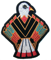 NATIVE PHEONIX EAGLE BIRD SYMBOL EMBRIODERED 4 IN PATCH