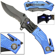 LED FLASHLIGHT Tactical Rescue US NAVY KNIFE