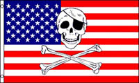 AMERICAN SKULL AND CROSS BONES PIRATE 3 X 5 FLAG
