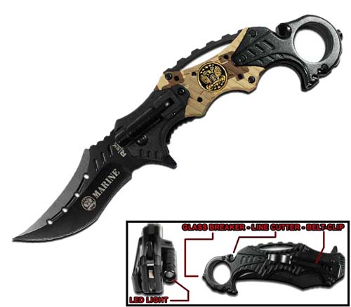 MULTI-FUNCTION MARINES KNIFE WITH RING