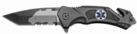 EMS WITH AMBULANCE FOLDING LOCK BLADE KNIFE