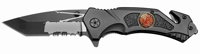 FIRE DEPARTMENT WITH TRUCK FOLDING LOCK BLADE KNIFE