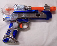 TWIN BARRELLIGHT UP SPINBALL OUTERSPACE PISTOL GUN