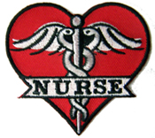 MEDICAL NURSE HEART 3 INCH EMBROIDERED PATCH
