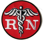 MEDICAL RN NURSE CIRCLE 3 INCH EMBROIDERED PATCH