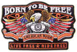 BORN FREE EAGLE 5 IN EMBROIDERED PATCH