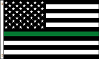 AMER THIN GREEN LINE military / border patrol lives  3 X 5 FLAG