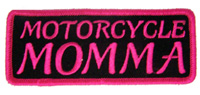 MOTORCYCLE MOMMA 4 IN EMBROIDERED PATCH