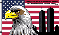 AMERICAN 911 NEVER FORGET EAGLE TOWERS  3 X 5 FLAG