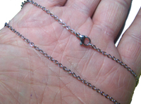 DELUXE STAINLESS STEEL 18 INCH ROLO LINK CHAIN NECKLACE