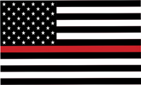 FIRE FIGHTER THIN RED LINE AMERICAN 3 X 5 FLAG