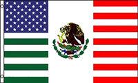 MEXICO AMERICAN FRIENDSHIP COMBO 3 X 5 FLAG