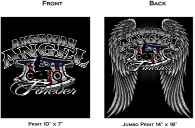 AMERICAN ANGEL FOREVER GIRL BIKER SHORT SLEEVE TEE-SHIRT