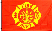 FIRE DEPARTMENT EMBLEM FLAG NEW 3 X 5 FLAG