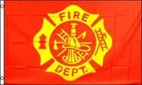 FIRE DEPARTMENT EMBLEM FLAG NEW 3 X 5 FLAG