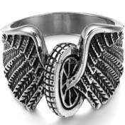 MOTORCYCLE TIRE WHEEL WINGS BIKER RING