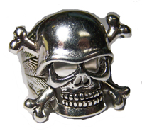 SKULL & CROSS BONES WITH HELMET BIKER RING