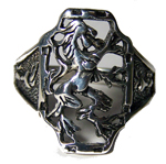 GRIFFIN HORSE DRAGON SILVER  BIKER RING