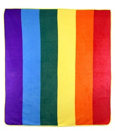 RAINBOW PRIDE 50X60 IN PLUSH THROW BLANKET