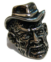 FREDDY MONSTER W HAT STAINLESS STEEL BIKER RING