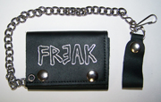 FREAK TRIFOLD LEATHER WALLET W CHIAN