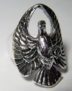 FLYING EAGLE WITH CLAWS UP BIKER RING