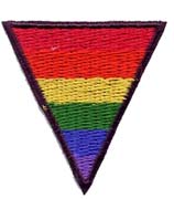 RAINBOW GAY PRIDE TRIANGLE EMBROIDERD PATCH