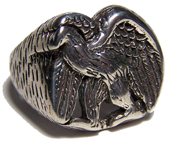 UNITED WE STAND EAGLE BIKER RING