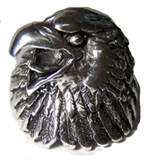 EAGLE WITH HEAD TURNED BIKER RING