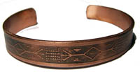 PURE COPPER 22 gram NATIVE STYLE #R CUFF BRACELET