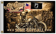 ALL GAVE SOME / SOME GAVE ALL POW MIA VET DELUXE 3 X 5 BIKER FLAG
