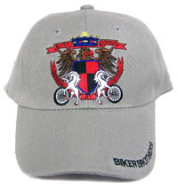 BIKER BROTHERS SHIELD BONDED BY STEEL BASEBALL HAT *CLOSEOUT $1.5