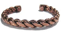 HEAVY PURE COPPER 38 gram BRAIDED MAGNETIC CUFF BRACELET