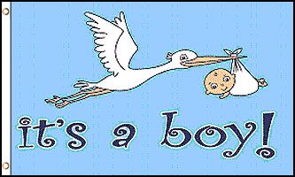 IT'S A BABY BOY  3 X 5 FLAG