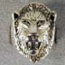 LION HEAD DELUXE SILVER BIKER RING - CLOSEOUT $ 3.75 EA