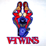JUMBO BACK PACK 9 INCH PATCH V TWINS - CLOSEOUT  $ 4.95 EA