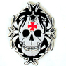 TRIBAL SKULL IRON CROSS PATCH - CLOSEOUT $ 1 EA