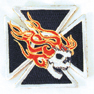 SIDE SKULL FLAMES 3 inch PATCH -* CLOSEOUT $ 1 EA