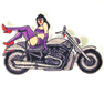 BIKE GIRL 4 INCH PATCH PATCH - -* CLOSEOUT $ 1 EA
