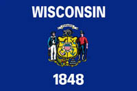 WISCONSIN STATE 3 X 5 FLAG *- CLOSEOUT $ 2.95 EA