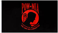 POW MIA RED 3 X 5 MILITARY FLAG