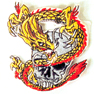 DRAGON AND SKULL PATCH