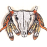 INDIAN COW SKULL PATCH
