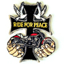 RIDE FOR PEACE 4 INCH PATCH - CLOSEOUT NOW $ 1.25 EA