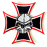 SKULL IRON CROSS PATCH