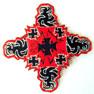 RED BLACK CROSS PATCH