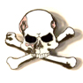 SKULL BONE BEHIND HAT / JACKET PIN *- CLOSEOUT NOW 75 CENTS EACH