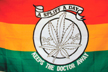 SPIFF A DAY DOCTOR AWAY POT LEAF 3 X 5 FLAG *- CLOSEOUT $ 2.95 EA