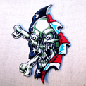 RIPPING AMERICAN SKULL PATCH'S