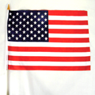 AMERICAN 11 X 18 INCH FLAG ON A STICK